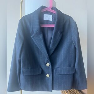 ZARA kids navy cropped blazer size 9, 134cm